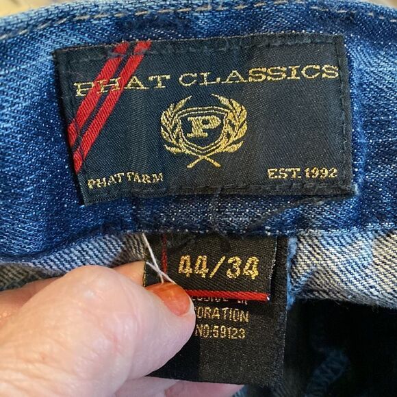 Phat Farm Classics Men’s Jeans Distressed NWT Size 44x34 - Picture 8 of 10